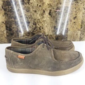 Hush Puppies Mens Jaden Oxford Brown Nubuck size 1